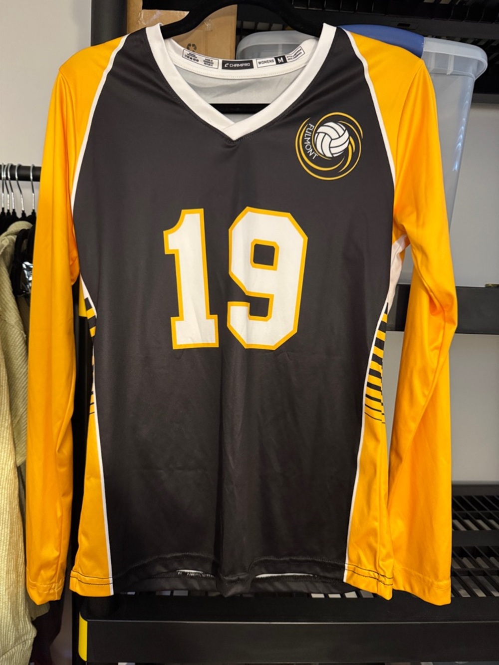 Black & Gold Volleyball Jersey #19